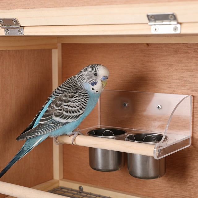 BRIGHTFUFU 1Jgo De Y Comida Para Pájaros Con Capacidad Amplia Y Apertura Para Control Visual