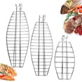 thumbnail image 2 of Hioecau Grilled Fish Basket Stainless Steel Hanging Fish Grill Rack Adjustable Locking Hinges Flipping Fish Grill Tool for Whole Fish & Seafood, 2 of 8