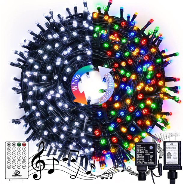 JMEXSUSS 200 luces LED rojas de Halloween para interiores y exteriores, cadena de luces LED expandibles de 66 pies, 8 modos de luces rojas de Navidad para dormitorio, jardín, porche, árbol de Navidad,