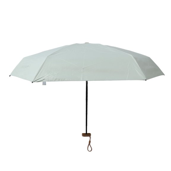 Miniparaguas de doble uso con bolsa de almacenamiento, paraguas compacto, ligero y con protección UV para el sol y la lluvia, 5,5 pulgadas, color verde