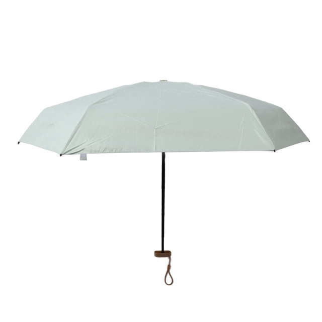 Miniparaguas de doble uso con bolsa de almacenamiento, paraguas compacto, ligero y con protección UV para sol y lluvia, 5.5 pulgadas, color verde