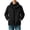 Black, variant on Sevevn Men 3 In 1 Rain Jacket Detachable Hood Regular Fit Waterproof Shell With Fleece Liner Chest Zip Pocket Side Pockets Elastic Cuffs For Hiking Wear