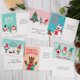 thumbnail image 5 of Tarjetas de Navidad GRADESIN Winter, paquete de 24 con sobres y pegatinas, 5 of 9