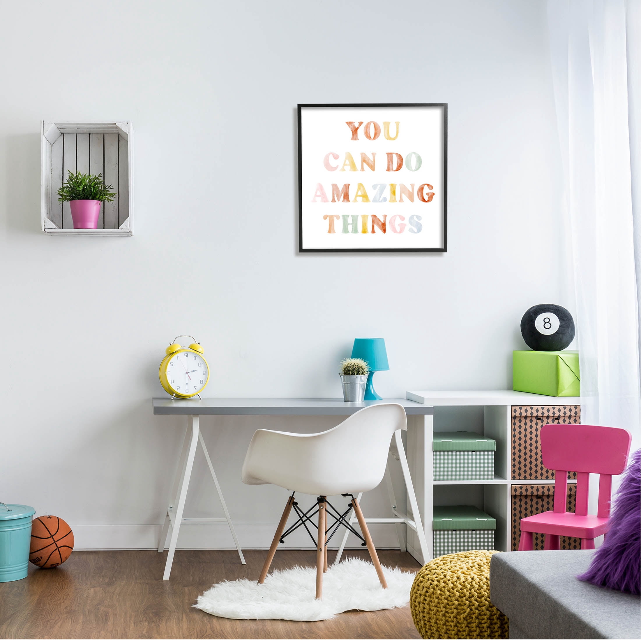 Stupell Industries You Can Do Amazing Things Graphic Art Black Framed Art Print Wall Art, Design by Lil' Rue
