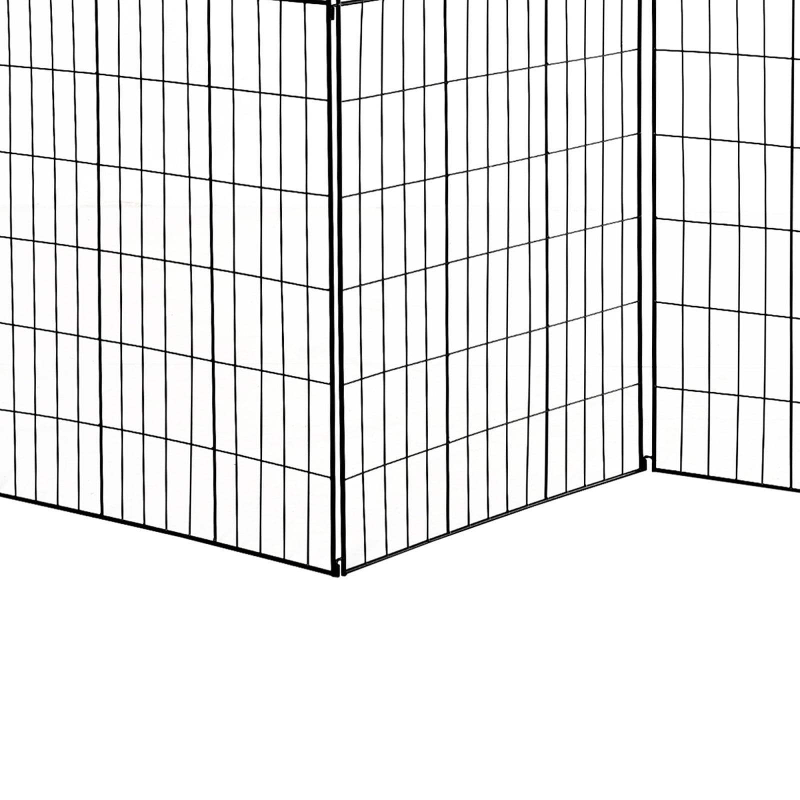 Decorative Garden Fence Panel 4 Pack, 44 x 36 Inch Steel Border Folding Fence for Yard Landscaping, Pet Safe Outdoor Barrier for Flower Beds and Pathways