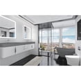 thumbnail image 5 of Amazon 84" White Wood Floating Vanity with Gray Top and Brushed Nickel Trim, 5 of 10