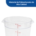 thumbnail image 4 of Recipiente de Policarbonato Graduado Redondo Caledonia REPORE-6 6 Qt, 4 of 6