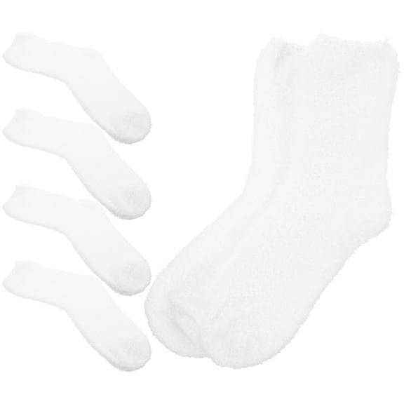 ULTNICE 3 Pairs Fuzzy Slipper Socks For Sleeping Warm Cozy Fabric