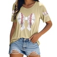 thumbnail image 2 of Tittly T Shirts for Women Graphic Tees Baseball Shirt Women Baseball Mom Tank Tops Graphic Tee Cute Workout T Shirts Casual Summer Sleeveless Vest Tshirts Shirts Spring Tops for Women Khaki L, 2 of 4