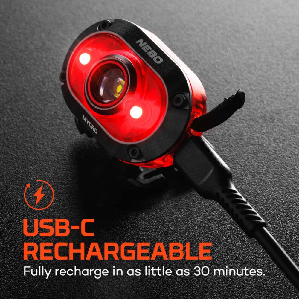 Nebo Mycro 450 Lumens Rechargeable Led Headlamp, Red