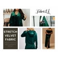 thumbnail image 4 of FabricLA Stretch Velvet Fabric - 58/60" Inches (150 CM) Wide - 90% Polyester & 10% Spandex - Perfect for Sewing, Apparel, Costume, Craft - Hunter Green, 5 Continuous Yards, 4 of 8