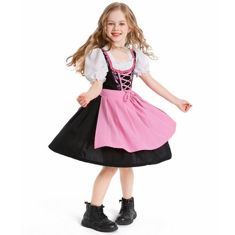 Oktoberfest Dirndl Dress Ladies Beer Maid Costume – Red German Heidi Oktoberfest Dress Fancy Dress Outfit (New With Tags) Oktoberfest Vintage - Foto 10