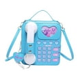 thumbnail image 3 of Bolso Bandolera Para Teléfono De PU Con Forma De Teléfono, Bolso De Hombro Para Maquillaje, Tarjetas, Niñas, Color Azul, 3 of 8