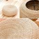 thumbnail image 4 of Puf redondo de paja beige claro WSYW para sala de estar, hecho a mano, 4 of 8