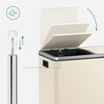 thumbnail image 4 of 16 Gallon Dual Trash Can, Rubbish Bin and 15 Trash Bags, Metal, Almond Color, 4 of 6