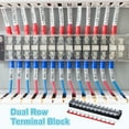 thumbnail image 5 of Uxcell 2 Pcs Dual Row Terminal Block, 600V 45A 12 Positions Screw Terminal Block with 2PCS Pre-Insulated Barrier Strips for Power System, Home Appliances, 5 of 6