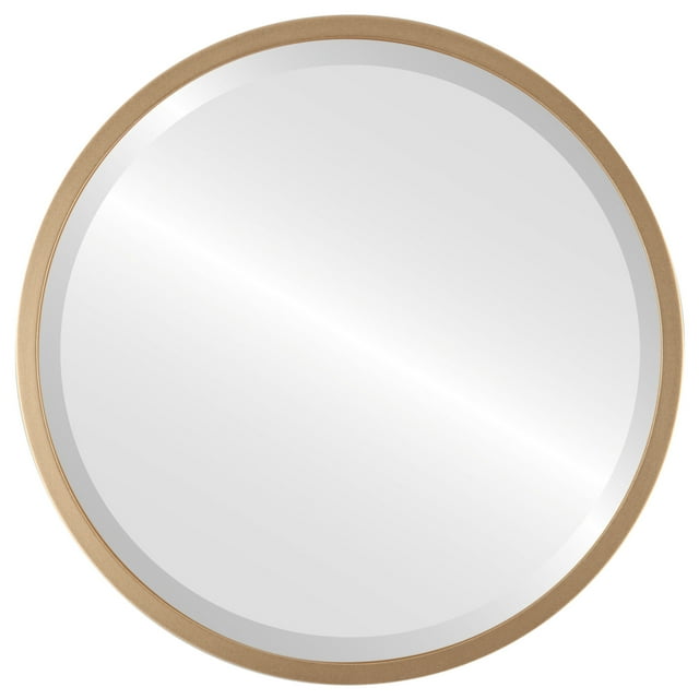 Miroir Rond Encadré London - Vaporisation Or - 15 Pouces x 15 Pouces