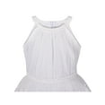 thumbnail image 4 of Girls Dress Off White Embroidered Flower Halter Dress Wedding Party 8 Years, 4 of 6
