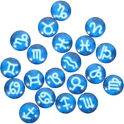 20pcs 12-Constellation Pattern Cabochons Zodiac Sign Flat Glass Dome Gems