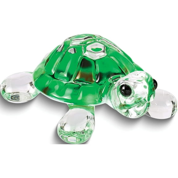 Fashion Green Turtle Glass Figurine (2.5 X 1.5) Made In China gp1154
