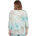 thumbnail image 2 of Alfred Dunner Womens Plus-Size Patchwork Leaves Textured Top, 2 of 4