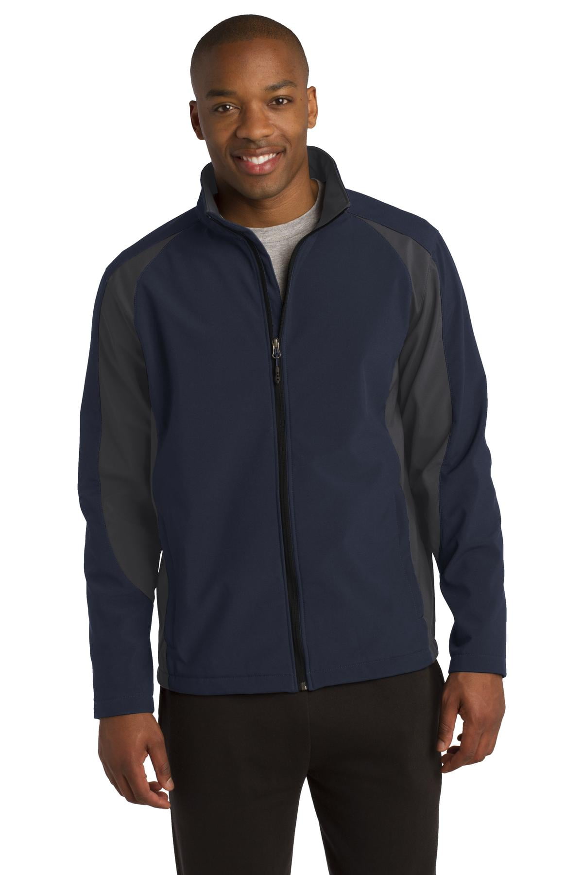 SportTek Mens Colorblock Soft Shell Jacket. ST970