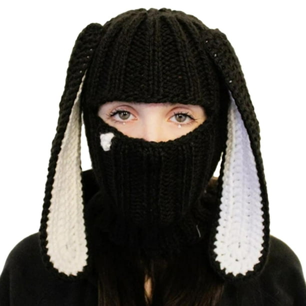 Gorro de pasamontañas de conejo Gorro de punto Gorro con orejas largas Gorro con orejas de conejo