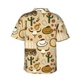 thumbnail image 3 of Bixox Men's Hawaiian Shirts Men's Wild West Cowboy Print Short-Sleeve Shirt-3X-Large, 3 of 8