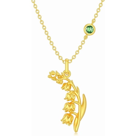 SISGEM Birth Flower Necklace Birthstone 12 Month Bouquet Pendant Floral S925 Sterling Silver Birth Flower Pendant Jewelry Birthday Mother’s Day Gift