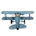 thumbnail image 4 of Modèle d'Avion Rétro en Métal Accessoires Vintage Biplan Décor pour Maison & Café, 4 of 7