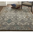 thumbnail image 4 of Binada Tufted Tribal Diamond Rug, Black/Orange/Teal9ft-6in x 13ft-6in, 4 of 6