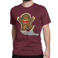 thumbnail image 1 of Camisetas de algodón con diseño de Domo Tattoo con parrilla para hombre y mujer, camisetas de manga corta con dibujos animados de Domo Kun marrón., 1 of 7