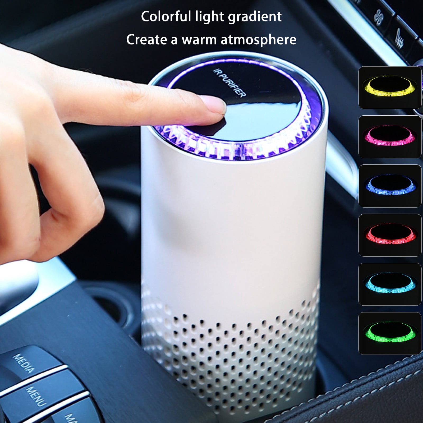 Purifiers For Home Pet Odor Eliminator With Activated Carbon Filter Portable 6.1 in x 3.34 in x 2.79 in White Plastic Unit