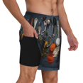 thumbnail image 2 of Kdxio Various Herbs Print Men'S Swim Trunks With Compression Liner 7 Inch Inseam Quick Dry Swim Shorts, 2 of 7