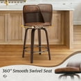 thumbnail image 4 of Dycanpo 26'' Swivel Counter Height Bar Stool with Backs, Wooden for Home Kitchen, Brown, 4 of 11
