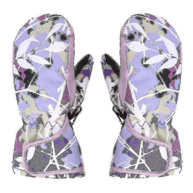 Finger Ski Gloves Cold And Warm Men And Women Color Line Stitching Wind