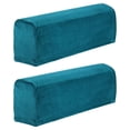 thumbnail image 1 of 2 Pcs Fundas de Reposabrazos para Sofá de Sillón, Azul Pavo Real, 1 of 7