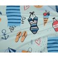 thumbnail image 5 of oneOone Polyester Spandex Sky Blue Fabric Summer Beach Quilting Supplies Print Sewing Fabric By The Yard 56 Inch Wide, 5 of 6