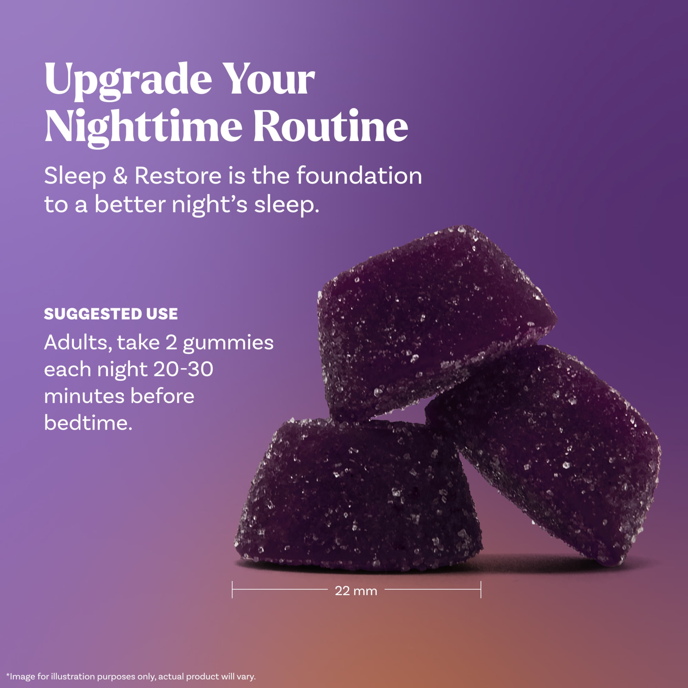 Natrol® Sleep & Restore Magnesium Glycinate Gummies, Melatonin-Free, Cherry Flavored, 30 Day Supply
