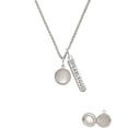 thumbnail image 2 of Delight Jewelry Silvertone 13.5mm Round Locket Silvertone Fearless Bar Charm Necklace, 23", 2 of 4