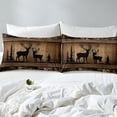 thumbnail image 2 of Rustic Cabin Sheet Set Camo Hunting Deer Bed Sheets Queen Farmhouse Woodland Animal Bedding Set Teen Men,Tree Branches Camouflage Wildlife Bed Sheet Set 4 Pcs, 2 of 6