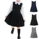 thumbnail image 4 of Odeerbi Niñas Uniforme Escolar Verano Plisado Vestido Vestido Tanque Ruffled Vestido Sin Mangas Sun Primavera Princesa Vestido, 4 of 4