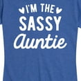 thumbnail image 3 of Instant Message - I'm the Sassy Auntie - Women's Short Sleeve Graphic T-Shirt, 3 of 6