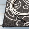 thumbnail image 5 of SAFAVIEH Beach House Robynne Botanical Indoor/Outdoor Area Rug, Black/Light Gray, 6'7" x 6'7" Square, 5 of 18