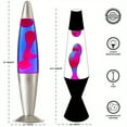thumbnail image 2 of YOPTOP 16” Pink/  Lava Motion Volcano Lamp  Pink Wax in  Liquid  Silver Metal Base, 2 of 5