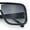 Black - Smoke, variant on Oversized Rectangle Racer Shield 80s Plastic Fashion Flat Top Sunglasses Black - Smoke
