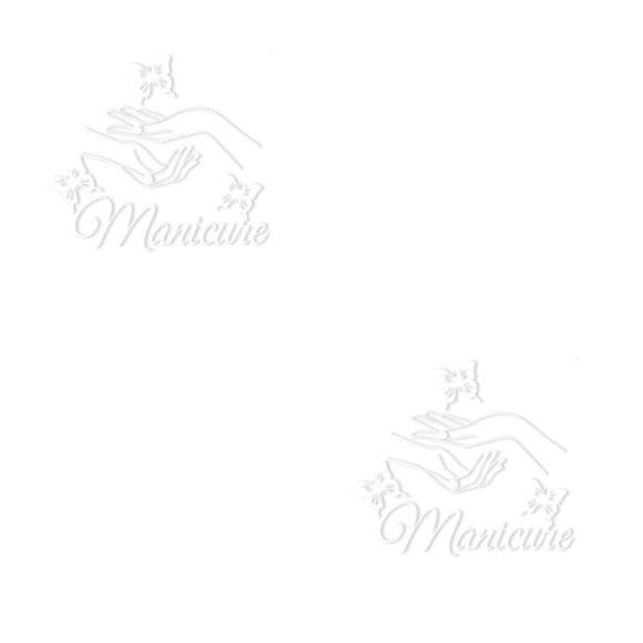 Adhesivo de pared con gesto de mano Bearachild decorativo autoadhesivo de PVC 2piezas Blanco
