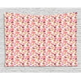 thumbnail image 1 of Dessert Tapestry, Realistic Illustration of Patisserie Elements Polka Dot Teapots and Cups Macarons, Wall Hanging for Bedroom Living Room Dorm Decor, 80W X 60L Inches, Multicolor, by Ambesonne, 1 of 2