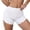 White, variant on Women High Waisted Bikini Bottom Retro Ruched Swim Short Shirred Tankinis Brief Swimming Trunks,L