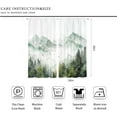 thumbnail image 6 of Green Mountain Kitchen Curtains, Nature Landscape Forest Trees Sage Green Kitchen Decorations Window Curtain Drapes, Soft Fabric Window Treatment Sets 2 Panels, 28''''W x 36''''L, 6 of 6